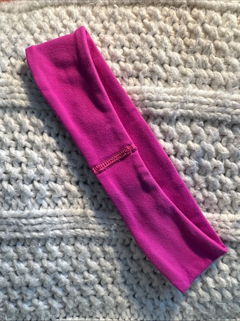 lululemon athletica Women’s Magenta Stretch Headband with Reflective Logo